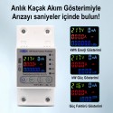 Tomzn Akıllı Kaçak Akım Rölesi ve Voltaj Akım Koruyucu Röle Gerilim 80A Monofaz (10mA-99mA)