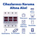 Tomzn Ayrışık Voltaj ve Akım Koruma Rölesi Gerilim Koruyucu 100A 3 Fazlı - Ev Tipi Trifaz