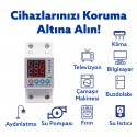 Tomzn Voltaj ve Akım Koruma Rölesi Yüksek Alçak Gerilim Akım Koruyucu 100A Elektrik Bekçisi