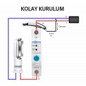 Tomzn WiFi Akıllı Voltaj ve Akım Koruma Rölesi, Dahili Enerji Ölçer 63A eWelink Uyumlu - Tek Kutup